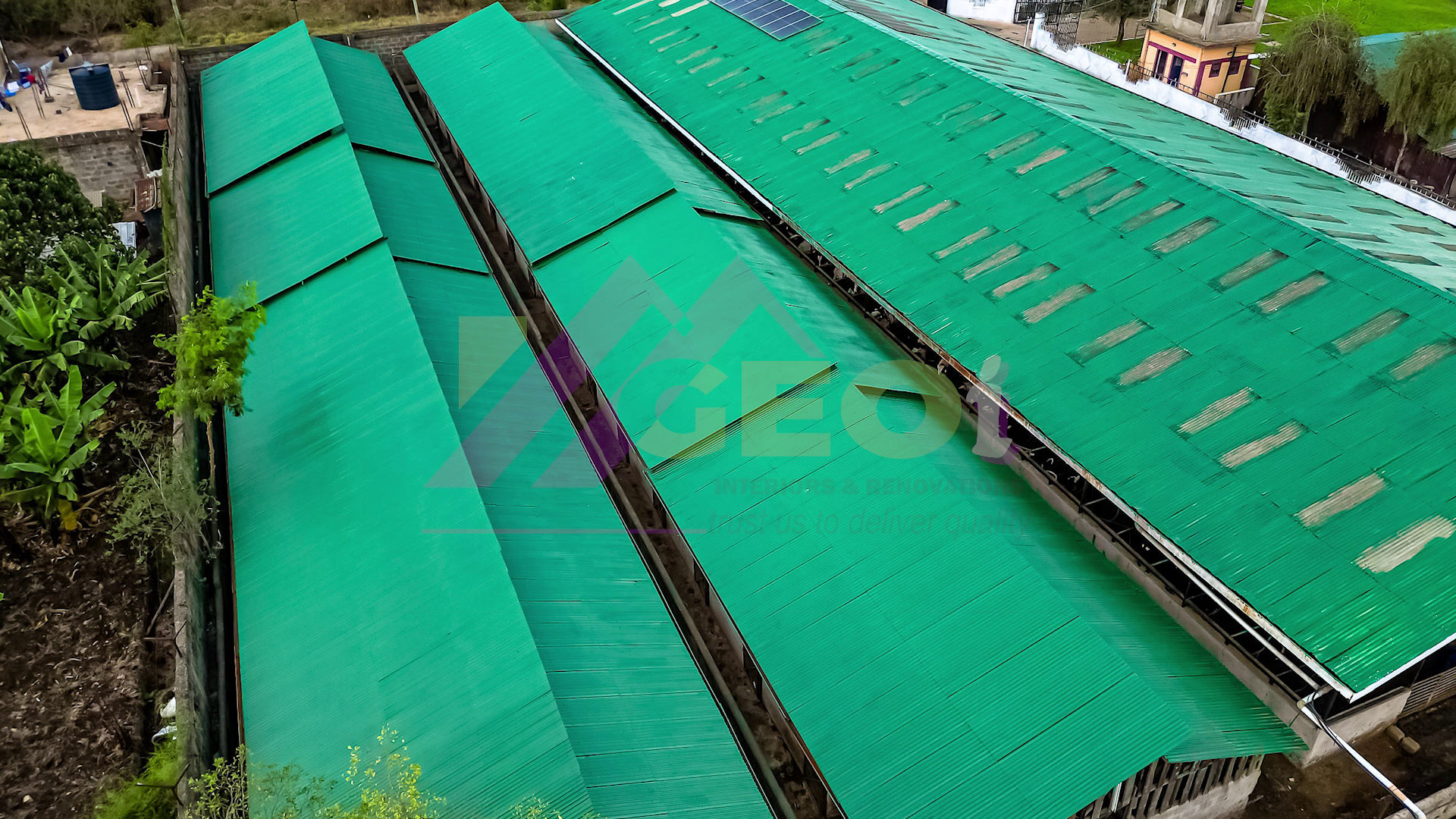 Commercial building exterior coat