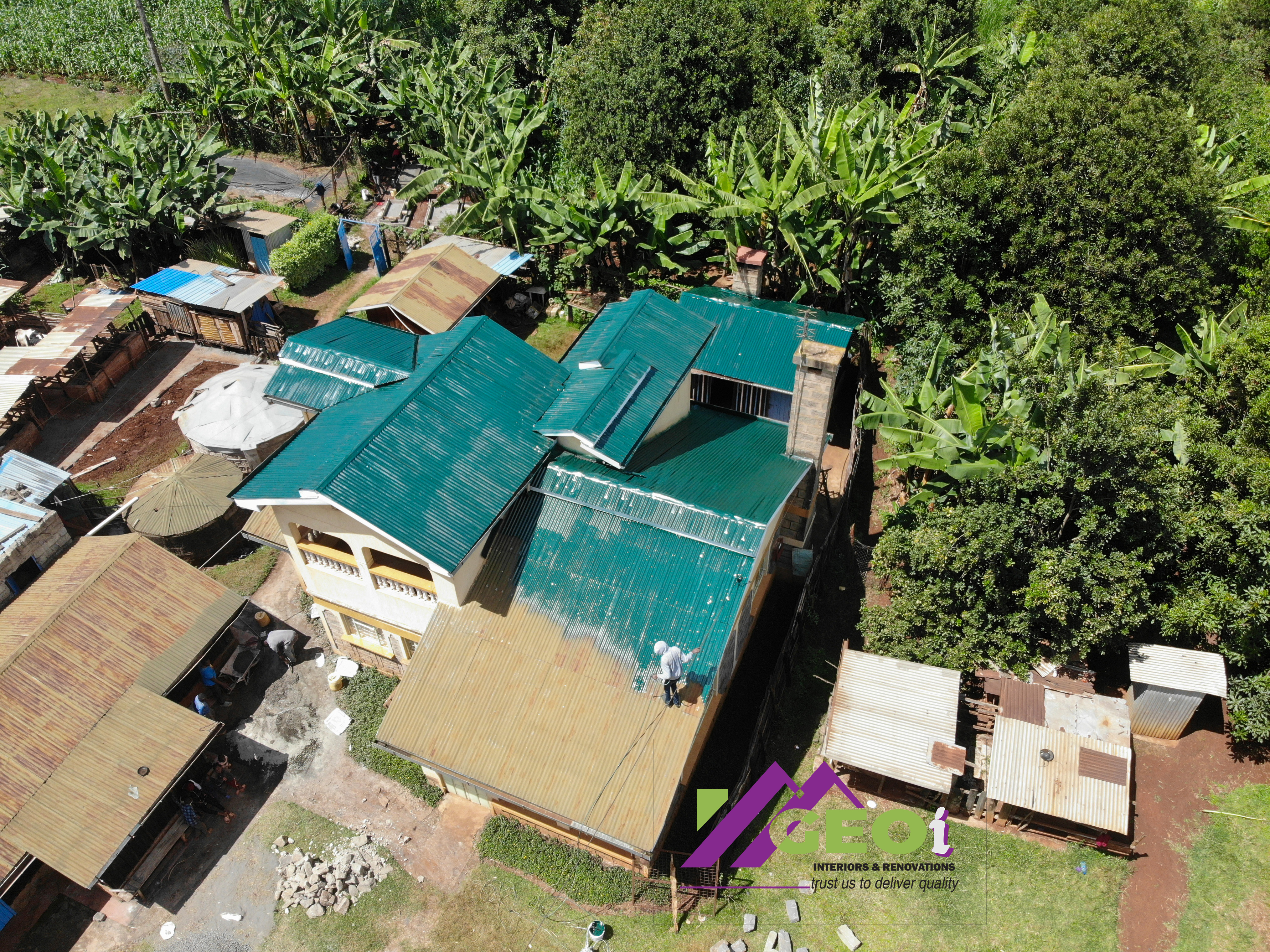 Roofing renovation project